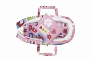 Set Baby Nest Somnart: Cosulet bebelusi + Salteluta 42x84x2cm + Paturica 70x70cm, model Pisicute