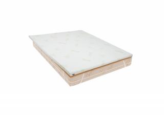 Topper Aloe Vera 140x190x5 cm, cu elastic, husa detasabila si lavabila, fermitate medie