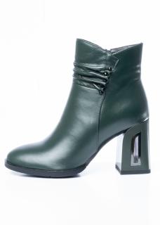 Ghete de piele naturala Epica 1607 verde inchis