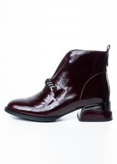 Ghete de piele naturala Epica 1642 bordo