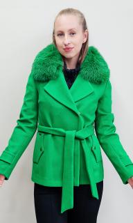 Jacheta de blana naturala si lana Emberly verde
