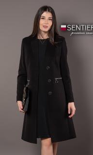 Palton de lana Sentierri 844 negru