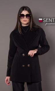 Palton de lana Sentierri 847 negru
