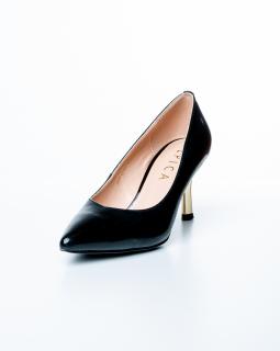 Pantofi de piele naturala Epica 2461 - 7 cm  negri