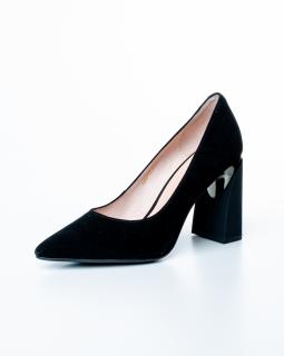 Pantofi de piele naturala Epica 3005 - 8 cm  negri
