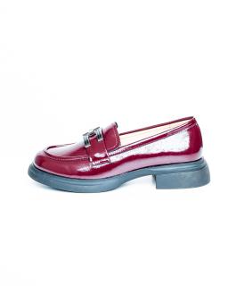 Pantofi de piele naturala Epica 3249 - 3 cm  bordo
