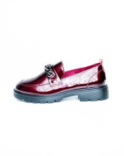 Pantofi de piele naturala Epica 3253 - 3 cm  bordo