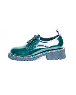 Pantofi de piele naturala Epica 3274 - 3 cm  verzi