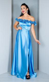 Rochie Anissa lunga bleu