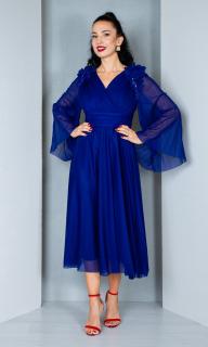 Rochie Antigone midi bleumarin