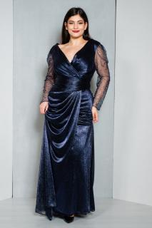 Rochie Bristol lunga bleumarin