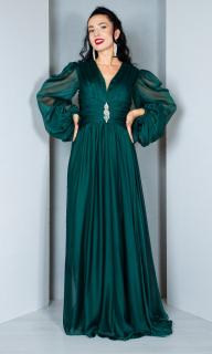 Rochie Cassie lunga verde
