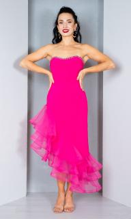 Rochie Cienna midi fucsia