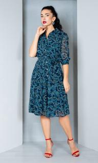 Rochie Dawson midi bleumarin