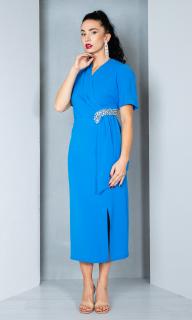 Rochie Dottie midi bleu