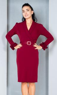 Rochie Farrah midi bordo