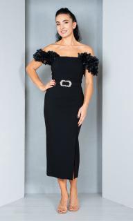 Rochie Faye midi neagra