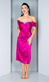 Rochie Jude midi fucsia