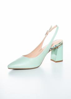 Sabot de piele naturala Epica 2574 verde