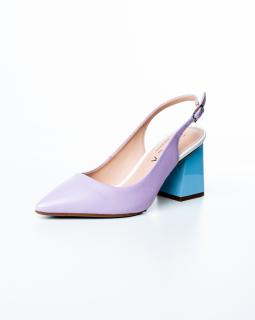 Sabot de piele naturala Epica 3006 - 7 cm  lila