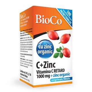 BioCo   C+Zinc, Vitamina C 1000 mg + zinc organic ( functionarea normala a sistemului imunitar )   100 CPM