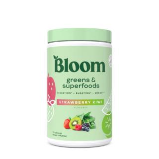 Bloom Greens  Superfoods - Strawberry Kiwi, Amestec de Super-Alimente Verzi cu Aroma de Capsuni si Kiwi, 150.75 g