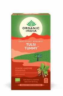 Ceai Digestiv Tulsi (Busuioc Sfant) Tummy cu Ghimbir, Plante Savuroase si Condimente, plicuri