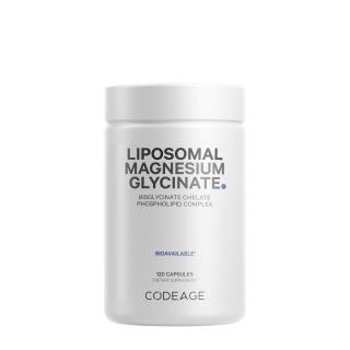 Codeage Liposomal Magnesium Glycinate, Magneziu Bisglicinat Lipozomal cu BioPerine   - Formula Avansata pentru Absorbtie Superioara, 120 cps