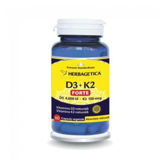 D3+K2 Forte (pentru oase puternice si imunitate)   60 cps
