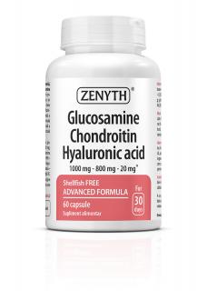 Glucozamina Chondroitin Hyaluronic Acid(mobilitatea si flexibilitatea articulatiilor)   60 cps