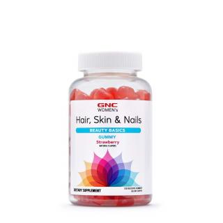 GNC Women,  s Hair, Skin  Nails Formula, Formula pentru Par, Piele si Unghii, Jeleuri cu Aroma de Capsuni, 120 jeleuri