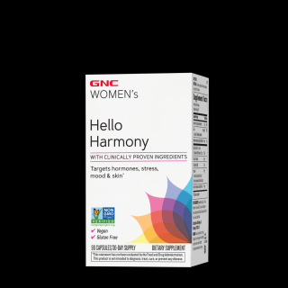 GNC Women s Hello Harmony PMS, Formula pentru Echilibrul Hormonal, Emotional si Elasticitatea Pielii Femeilor, 90 cps