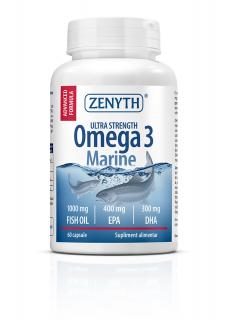 Omega 3 continut ridicat de EPA (400 mg) si DHA (300 mg)   60 cps