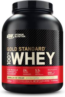 ON Gold Standard 100% Whey Protein Vanilla Ice Cream 0.9 kg. Proteina din zer