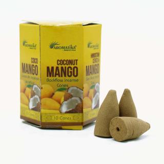 Pachet de 10 conuri de Tamaie Masala Fum Curgator - Cocos si Mango