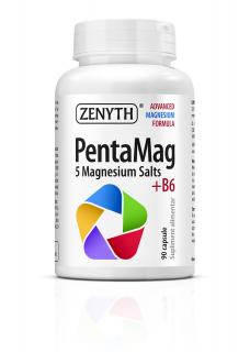 PentaMag  (succinat bisglicinat citrat malat de Magneziu si vit B6)  90 cps