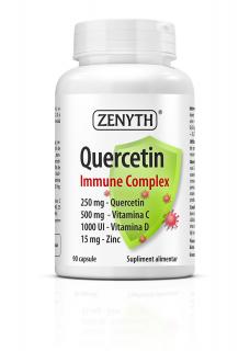 Quercetin Immune Complex, 90 capsule(quercetina, vitaminele C si D3 plus zinc,Imunitate, profilaxia si tratamentul infectiilor virale)