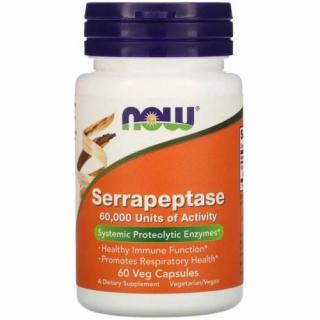 Serrapeptase, Enzime Proteolitice 60,000 SU - 60 capsule vegetale