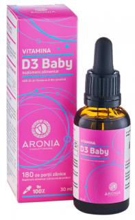 Vitamina D3 Baby ,   400 UI, 30ml ,   supliment pentru cresterea si dezvoltarea sanatoasa a copiilor