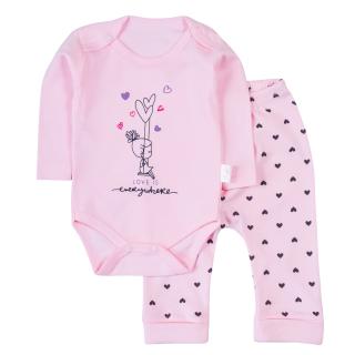 Compleu 2 piese model Love pink