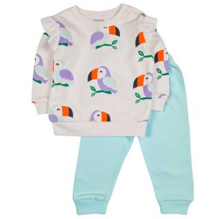 Compleu fetite model Bird Turcoaz