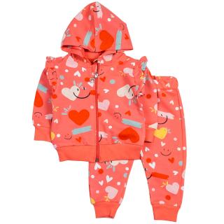Compleu fetite model Inimioare orange