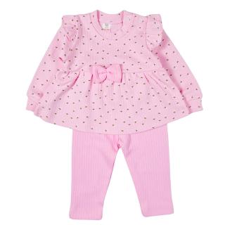 Compleu model floricele Pink