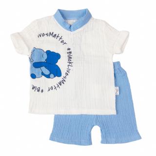 Compleu muselina, model ursuleti blue