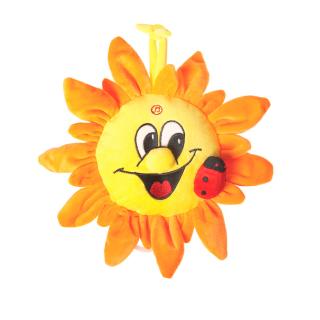 Jucarie muzicala din plus, Soare, 26 cm