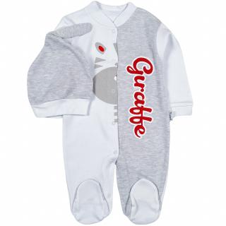 Salopeta bebelusi model giraffe Grey