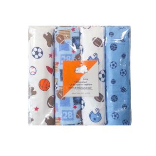 Set 4 scutece bumbac bebelusi, model blue