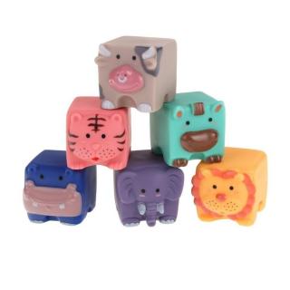 Set 6 cuburi de construit , jucarie educationala colorata