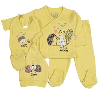 Set cadou 5 piese pentru nou nascuti, Aricel