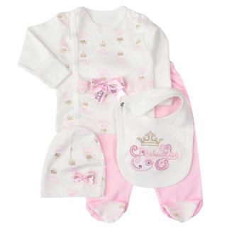 Set pentru nou-nascuti ,       4 piese, Model Printesa